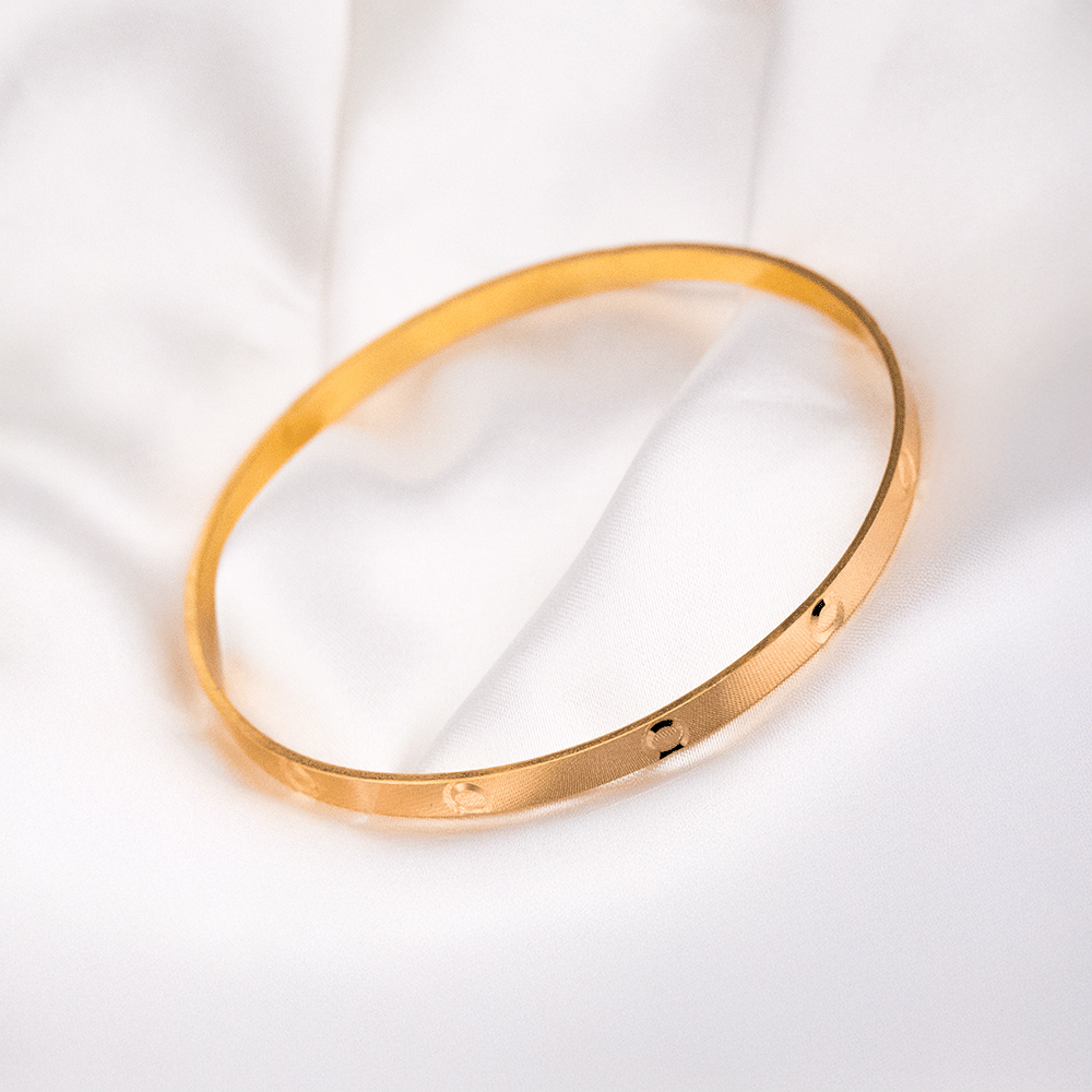 22 Ayar Vida Desenli Kibrit Çöpü Gold Altın Bilezik 30 Gr