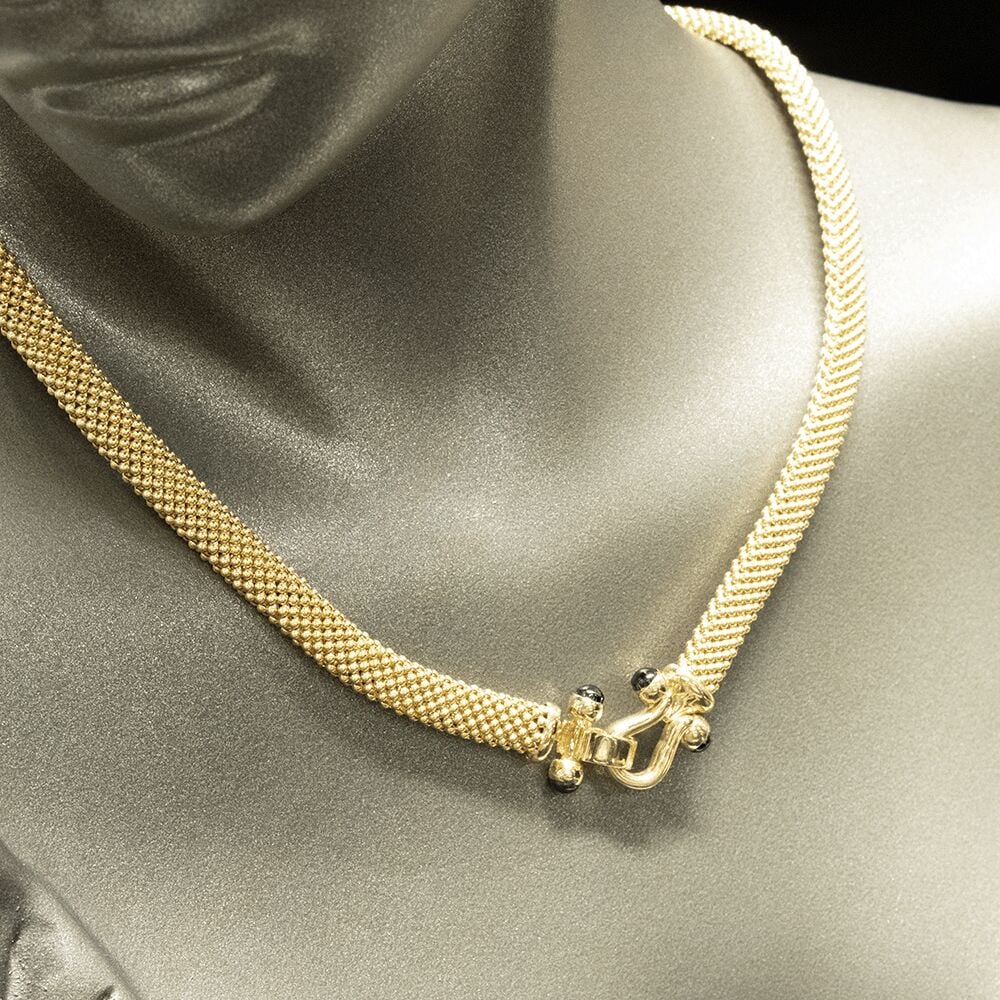 14 Ayar Dorika Detaylı Altın Gerdanlık