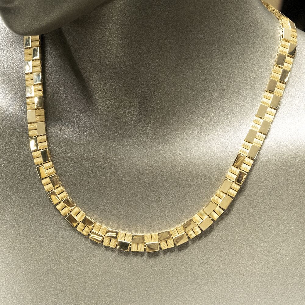 14 Ayar Kare Sıralı Altın Gerdanlık