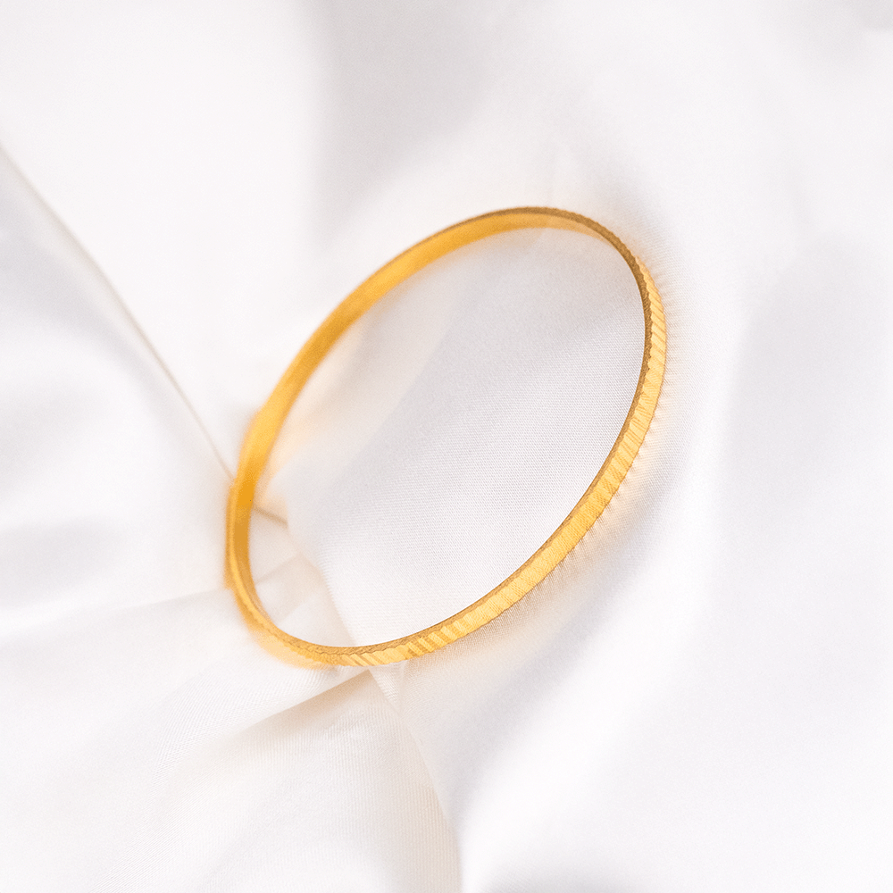 22 Ayar Çizikli Kibrit Çöpü Gold Altın Bilezik 20 Gr