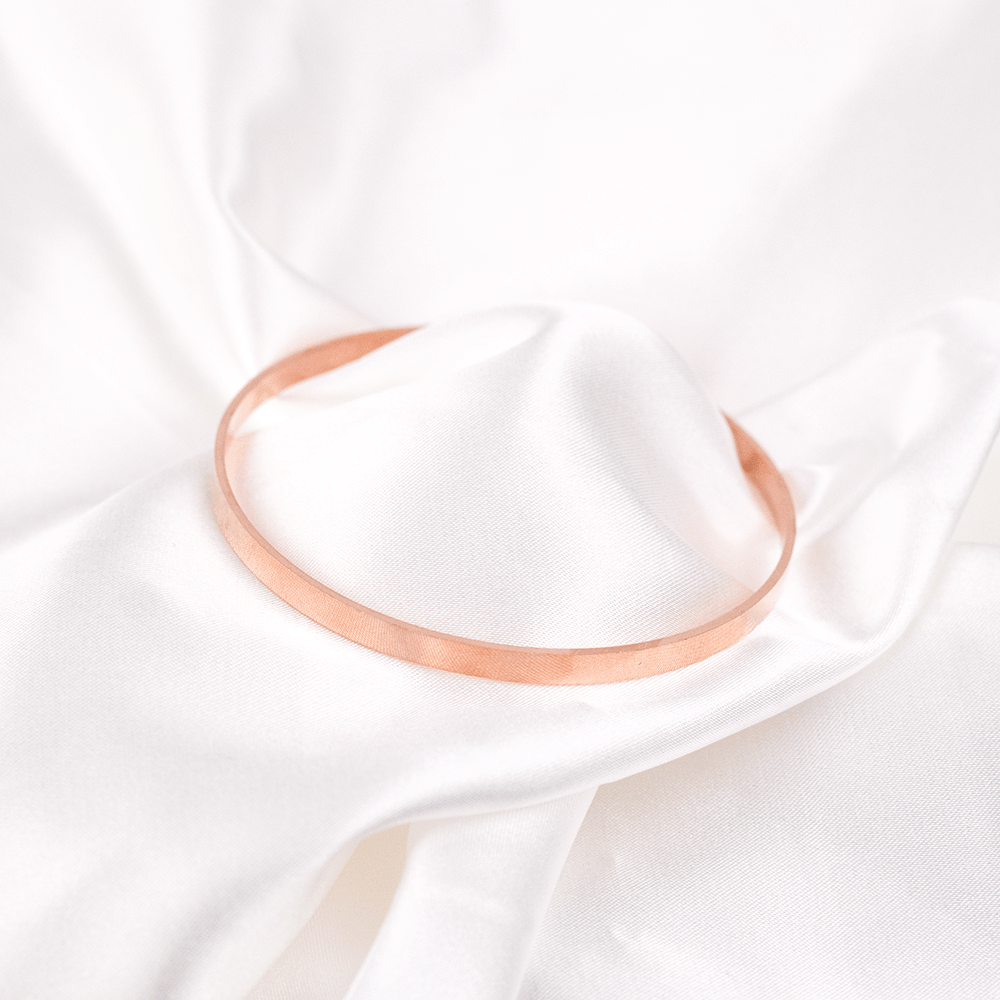 22 Ayar Düz Kibrit Çöpü Rose Altın Bilezik 10 Gr