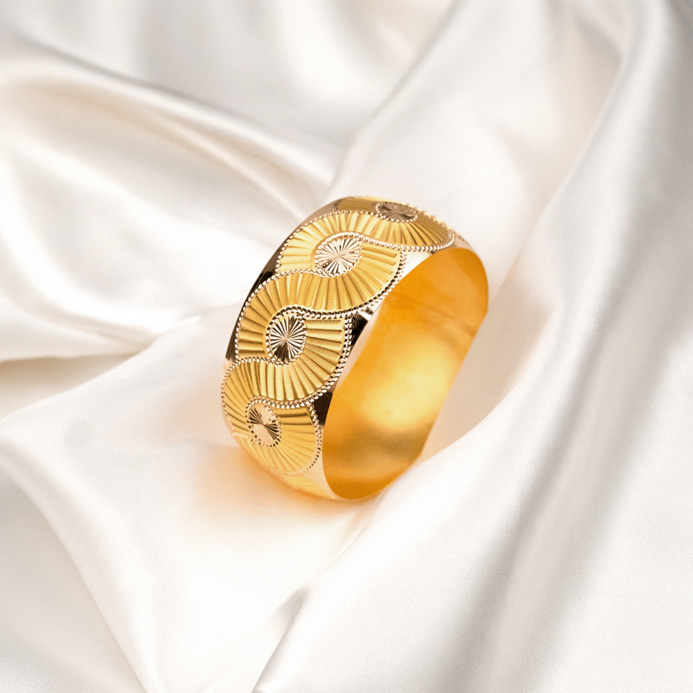 22 Ayar Ortası Yıldızlı Sarmal Model Mega Gold Altın Bilezik 40 Gr