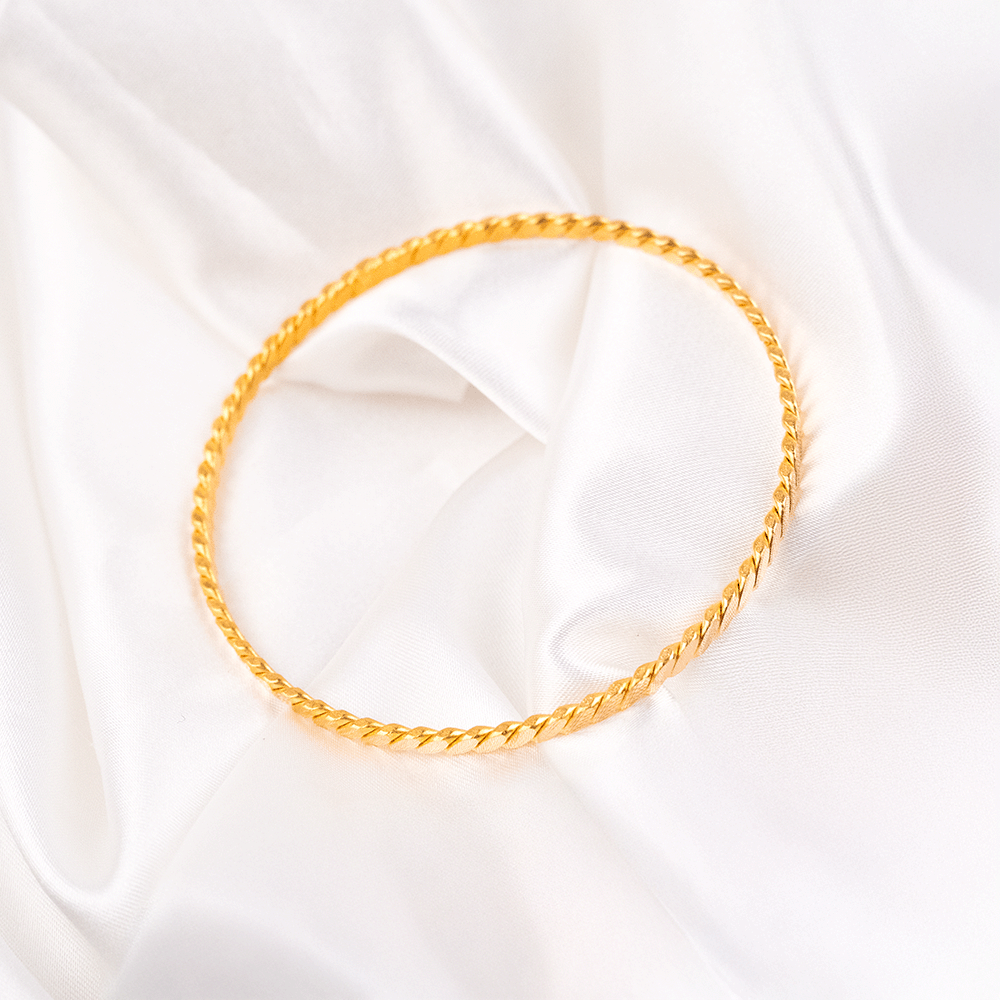 22 Ayar Pul Desenli Ortası Kesikli Ajda Gold Altın Bilezik 20 Gr