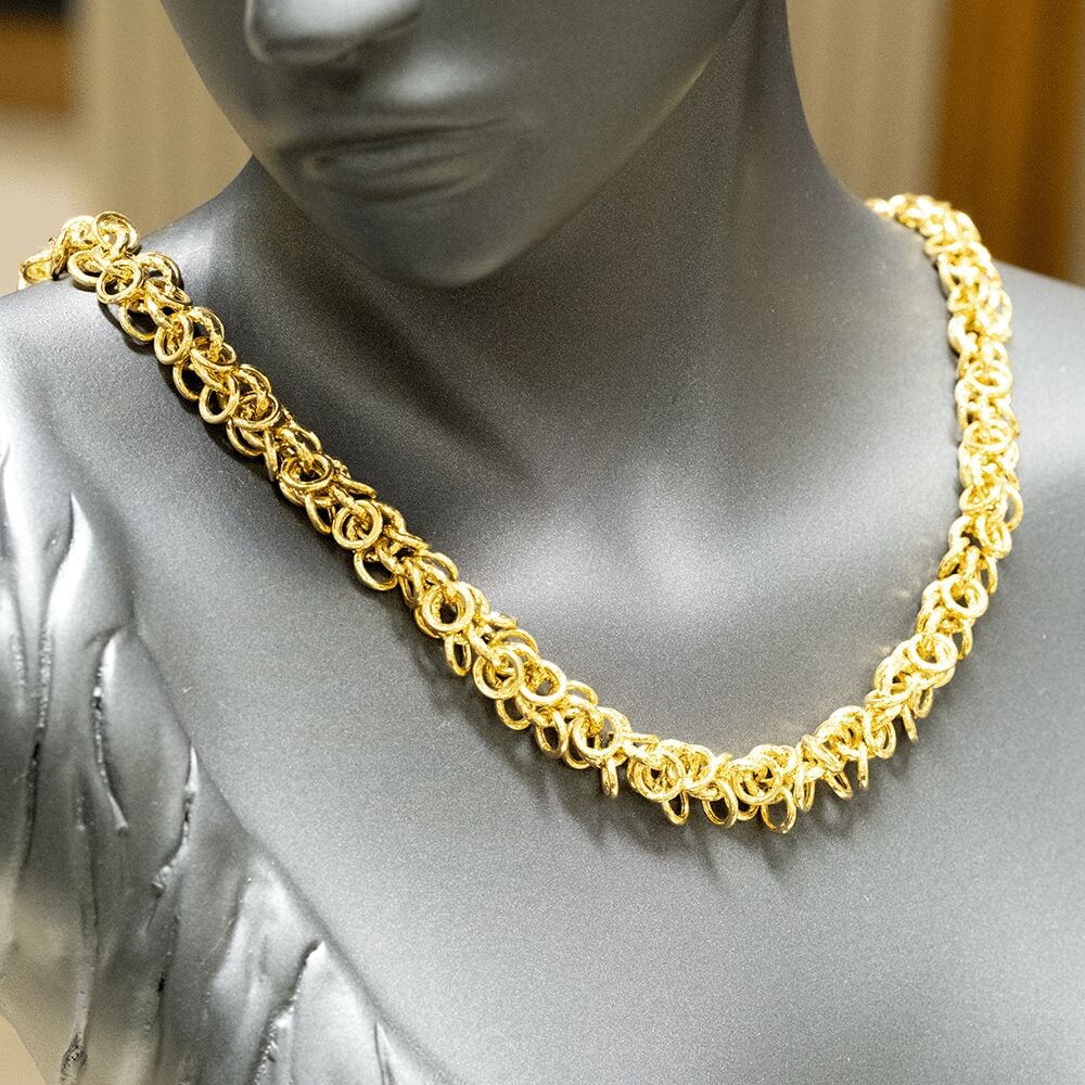 14 Ayar Halka Sıralı Altın Gerdanlık