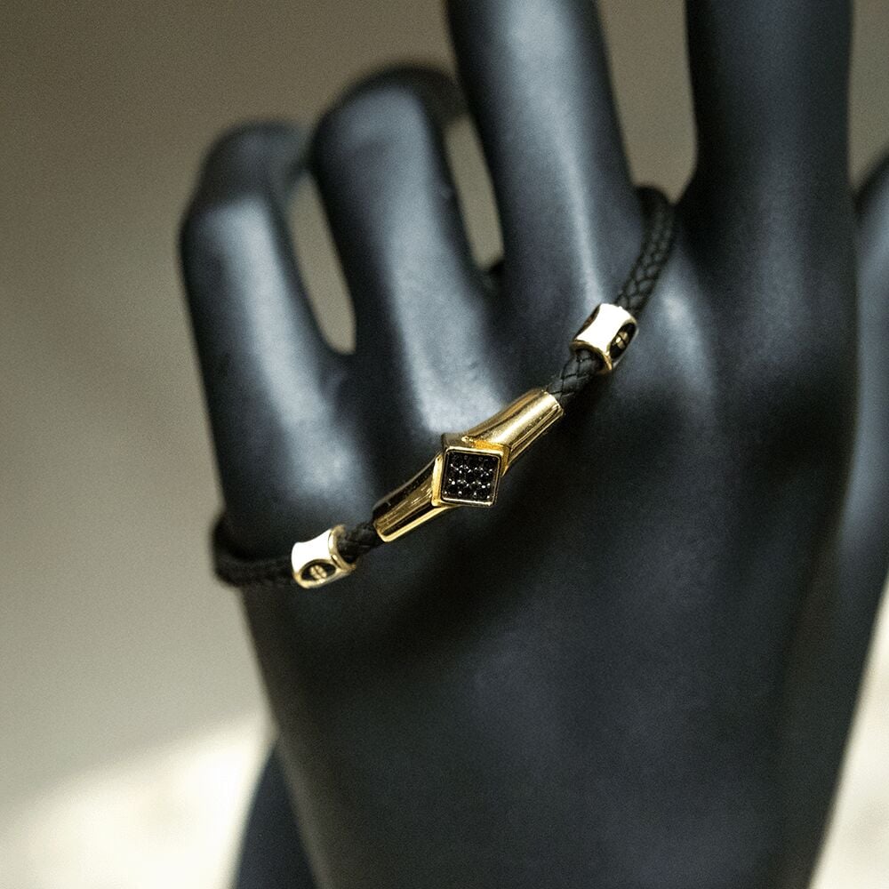 14 Ayar Mat Yüzey Erkek Altın Bileklik