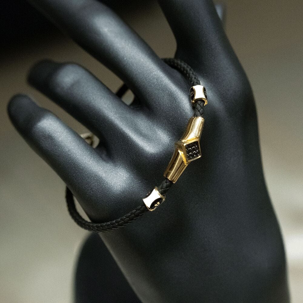 14 Ayar Mat Yüzey Erkek Altın Bileklik