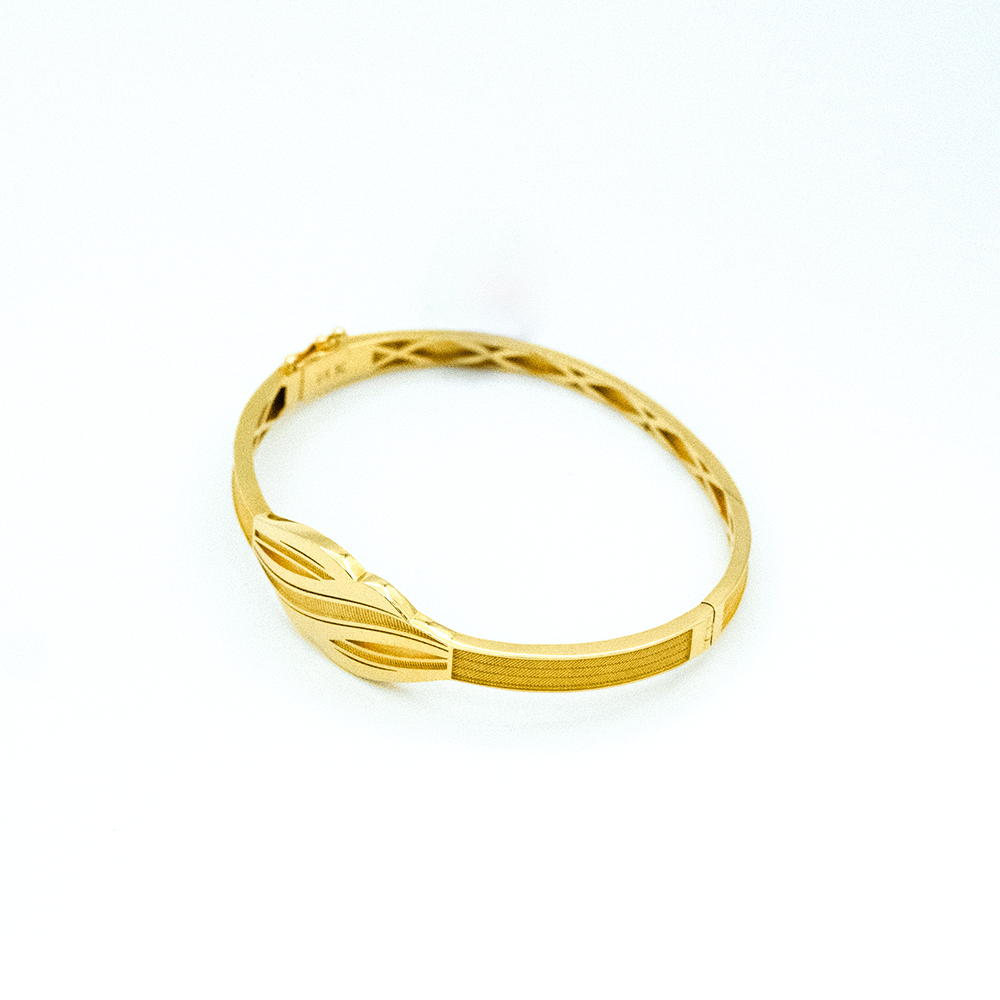 14 Ayar Narin Hüzün Kelepçe Altın Bileklik