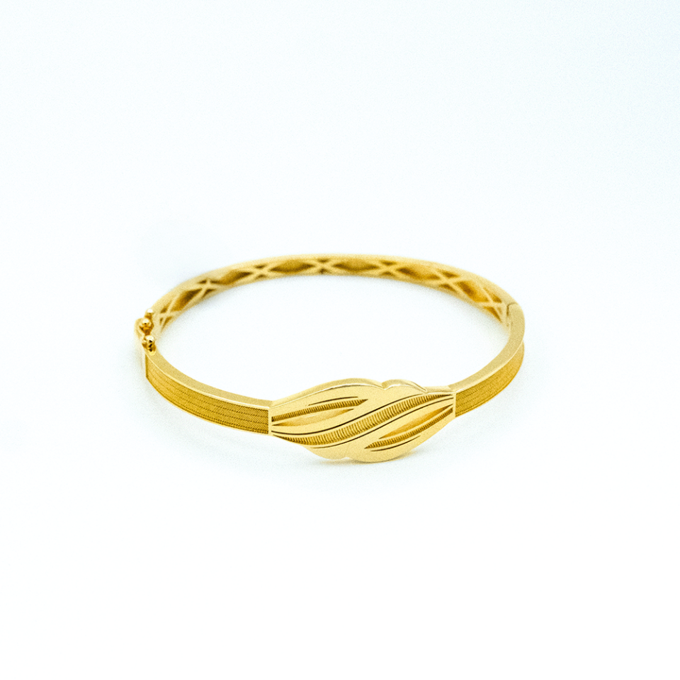 14 Ayar Narin Hüzün Kelepçe Altın Bileklik