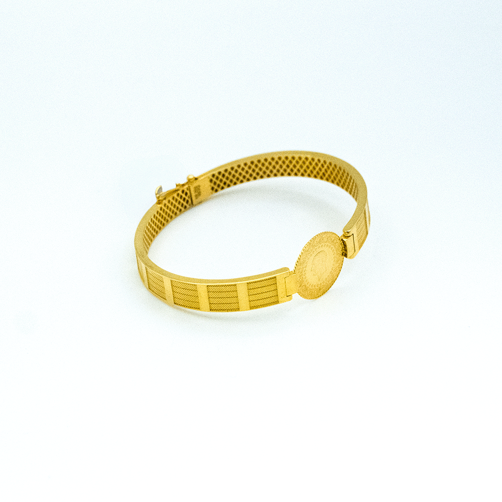 14 Ayar Lüks Harmoni Kelepçe Altın Bileklik