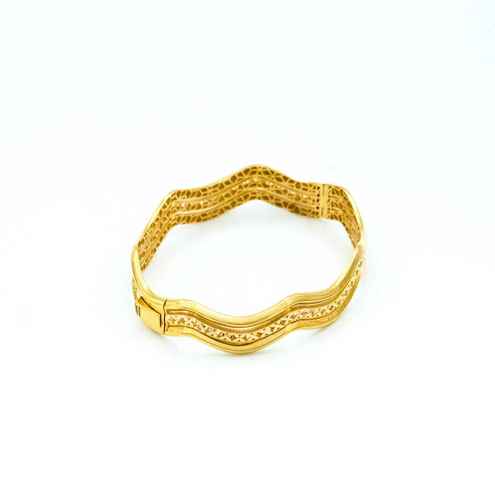 14 Ayar Sonsuz Güzelik Kelepçe Altın Bileklik