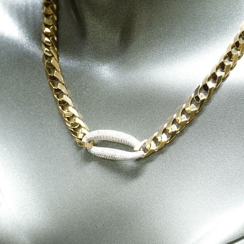 14 Ayar Soğuk Doku Altın Gerdanlık