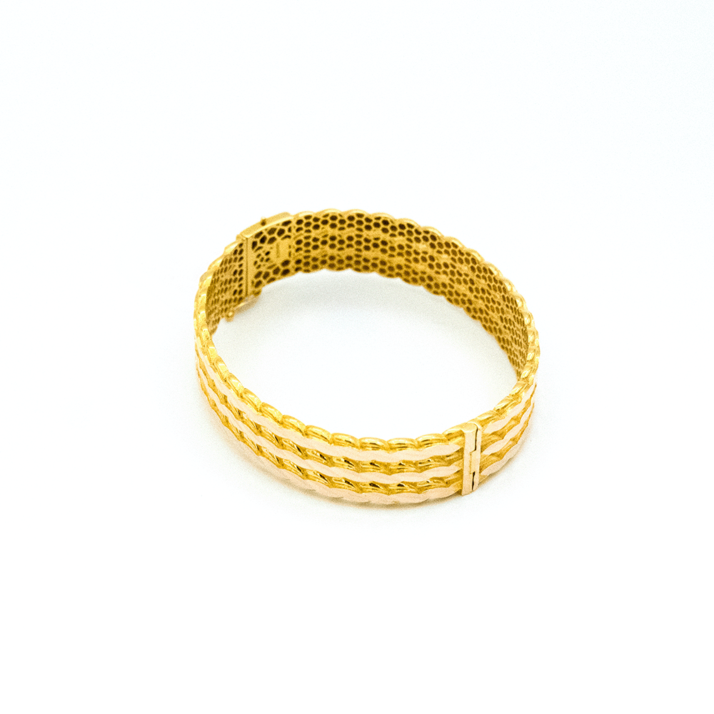 14 Ayar Zarif Adım Kelepçe Altın Bileklik