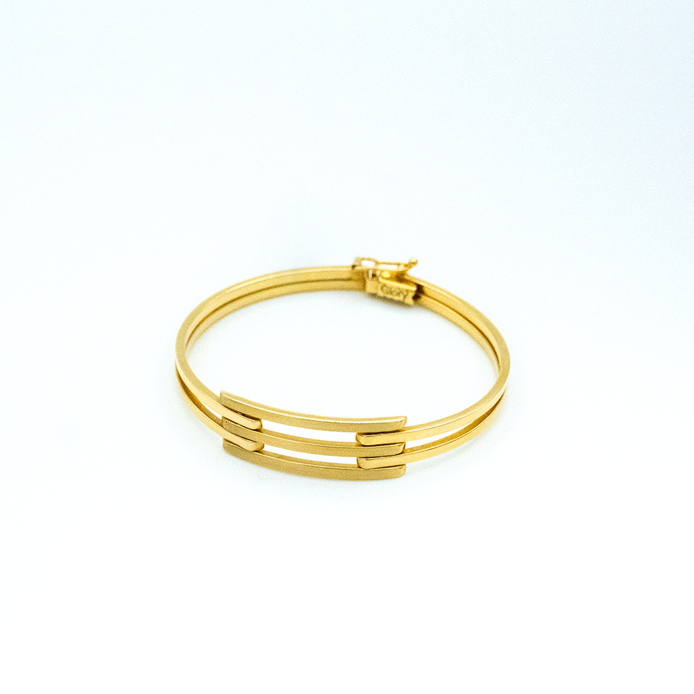 14 Ayar Parıltılı Huzur Kelepçe Altın Bileklik