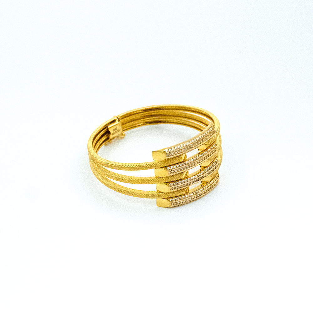 14 Ayar Saf Ruh Kelepçe Altın Bileklik