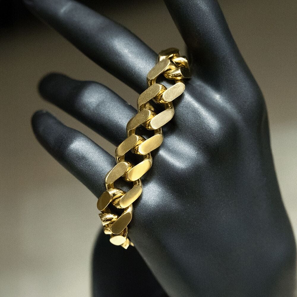 14 Ayar Gurmet Kesim Altın Bileklik