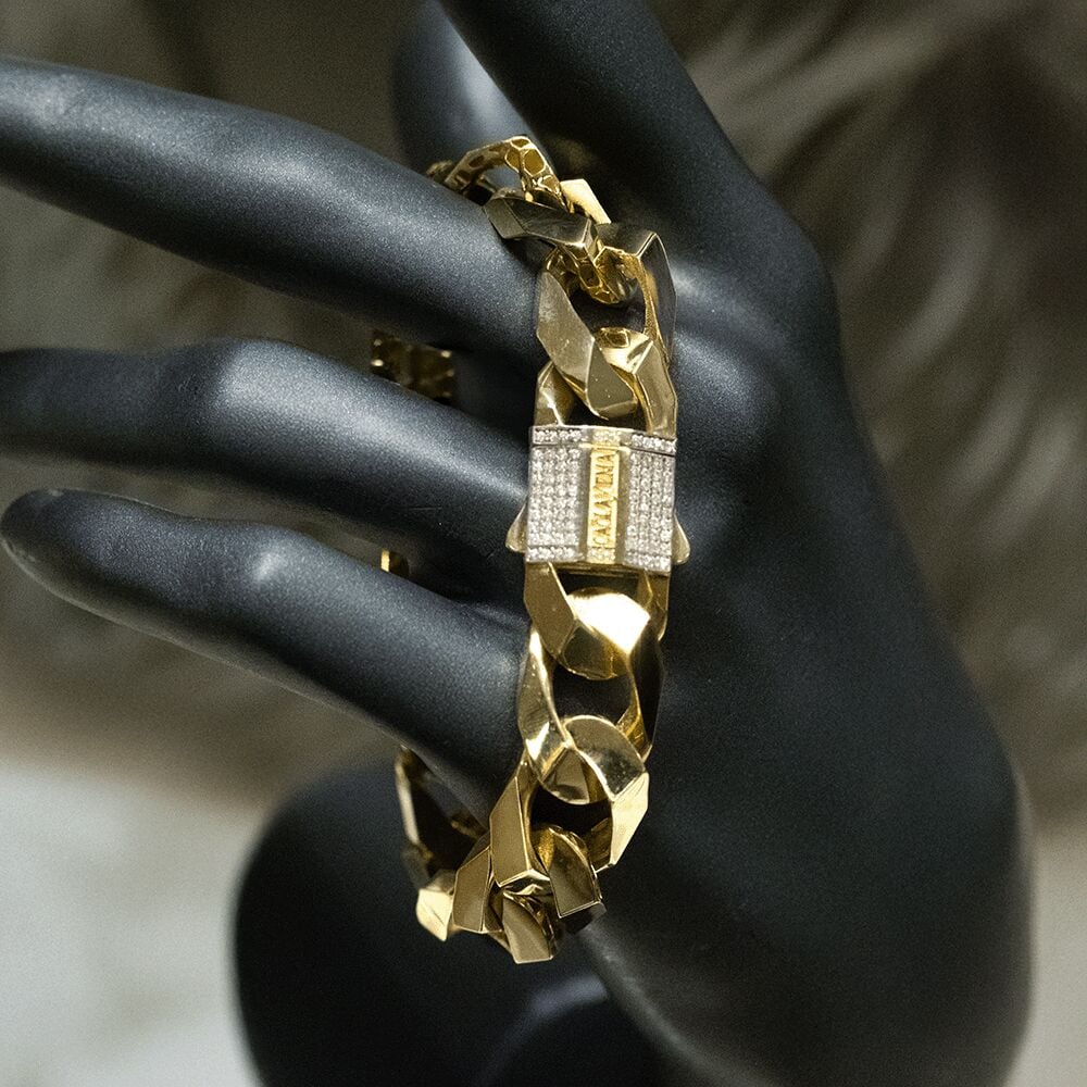 14 Ayar Gece Işıltı Altın Bileklik