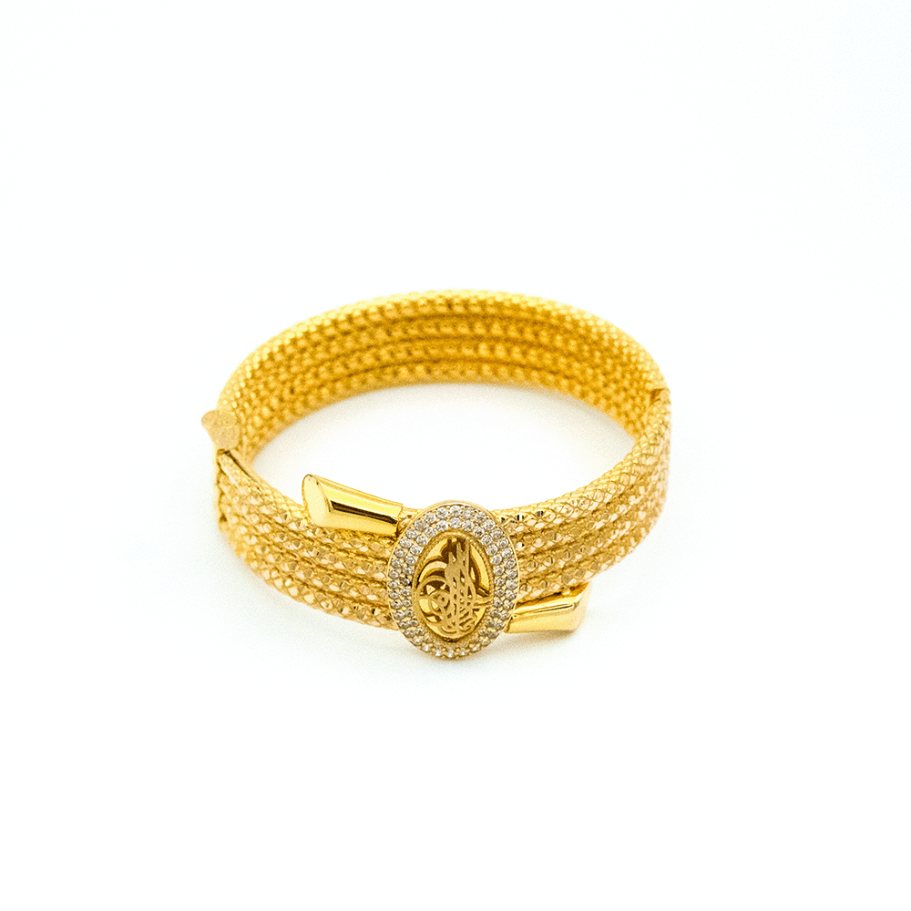 14 Ayar Rüzgarın Işıltısı Kelepçe Altın Bileklik