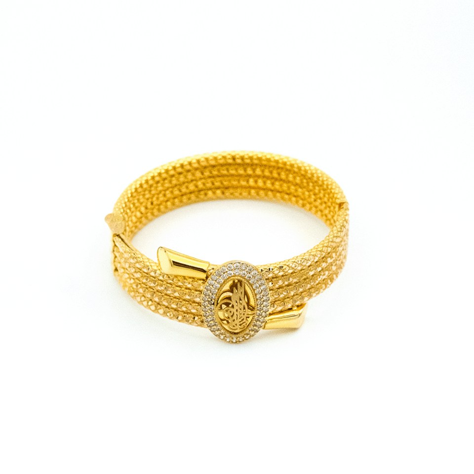 14 Ayar Rüzgarın Işıltısı Kelepçe Altın Bileklik