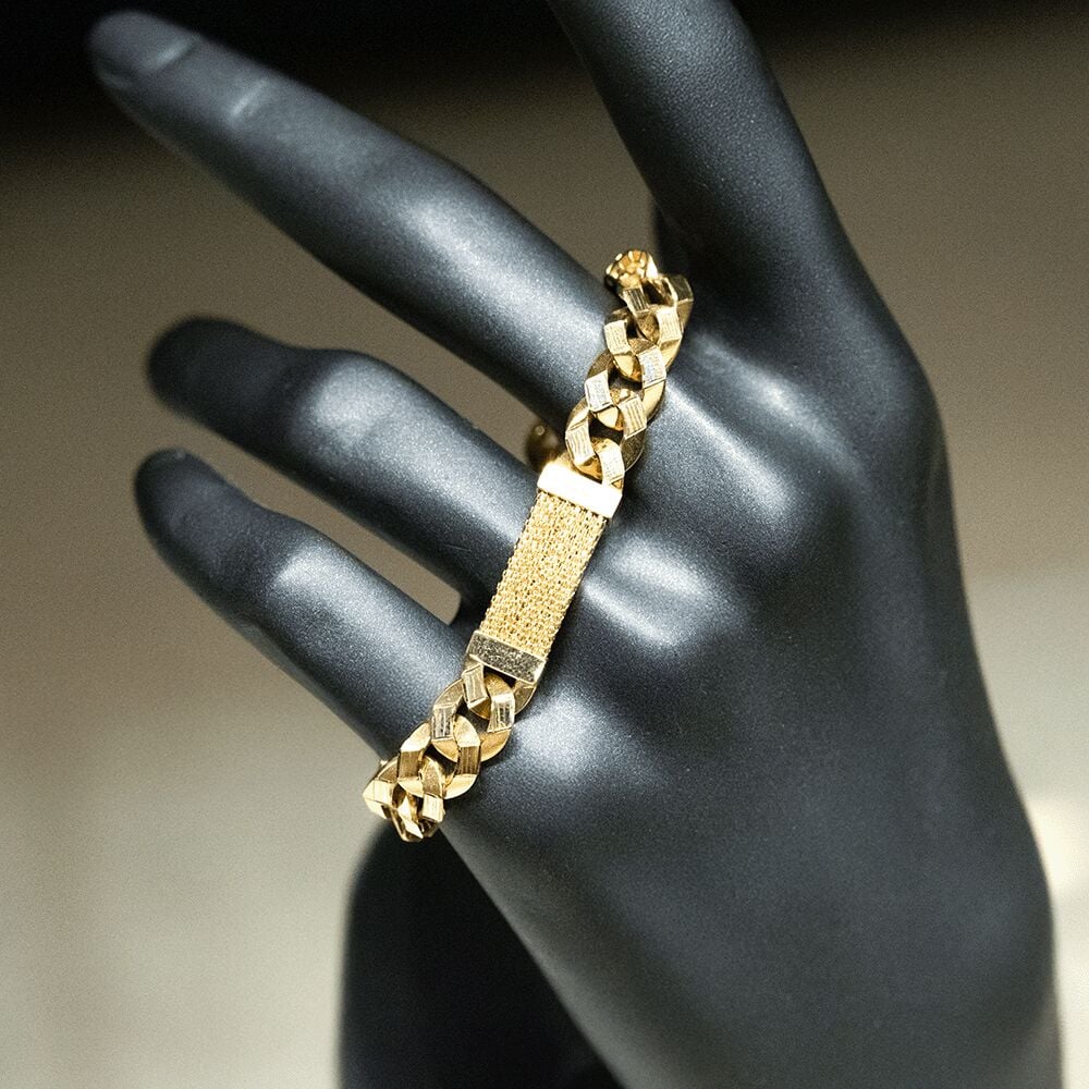 14 Ayar Tunç Dalga Altın Bileklik