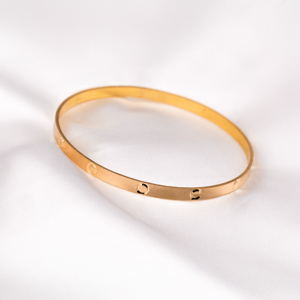22 Ayar Vida Desenli Kibrit Çöpü Gold Altın Bilezik 30 Gr
