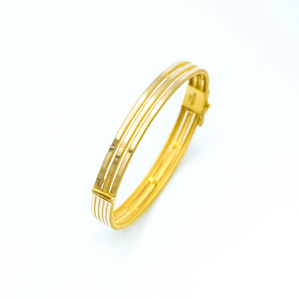 14 Ayar Lüks Duruş Kelepçe Altın Bileklik