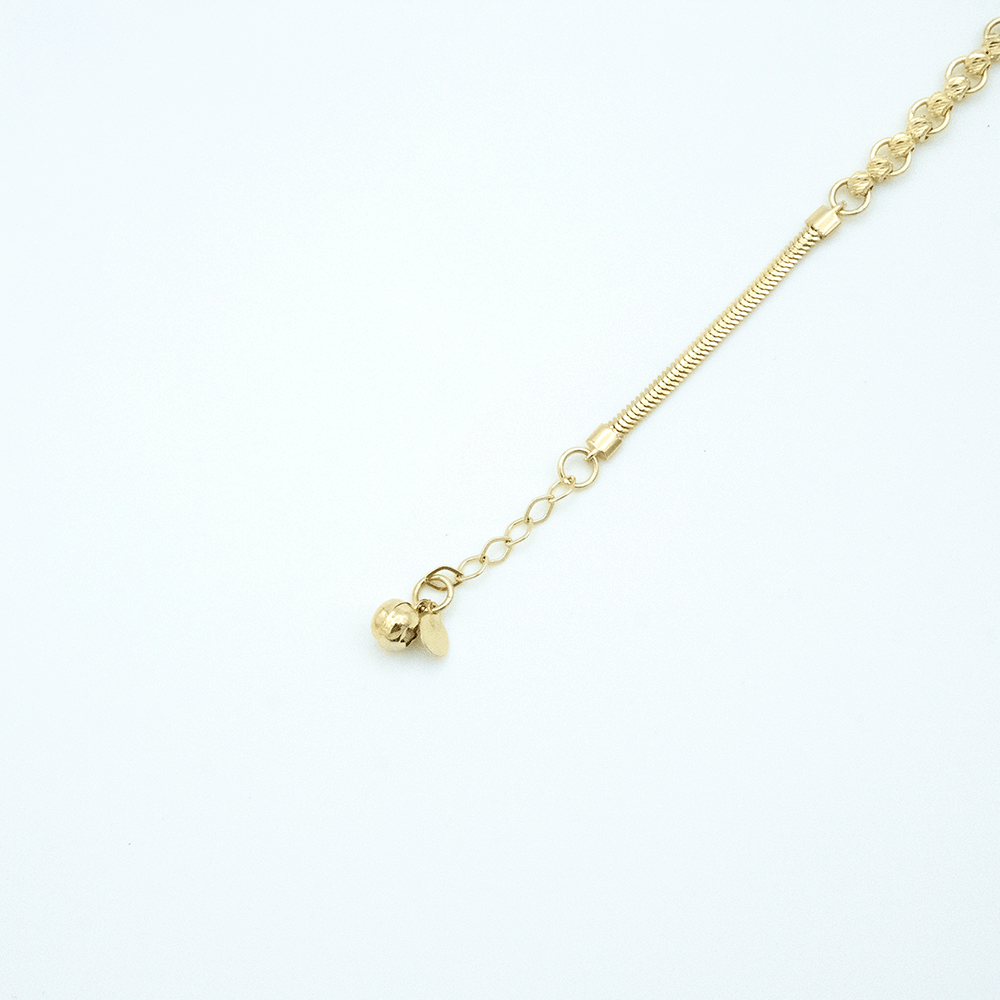 14 Ayar Balık Sırtı Zincirli Altın Bileklik