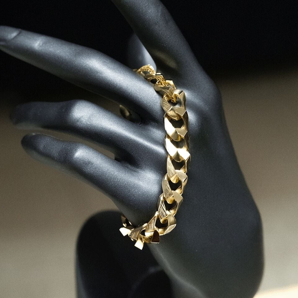 14 Ayar Zafer İzleri Altın Bileklik