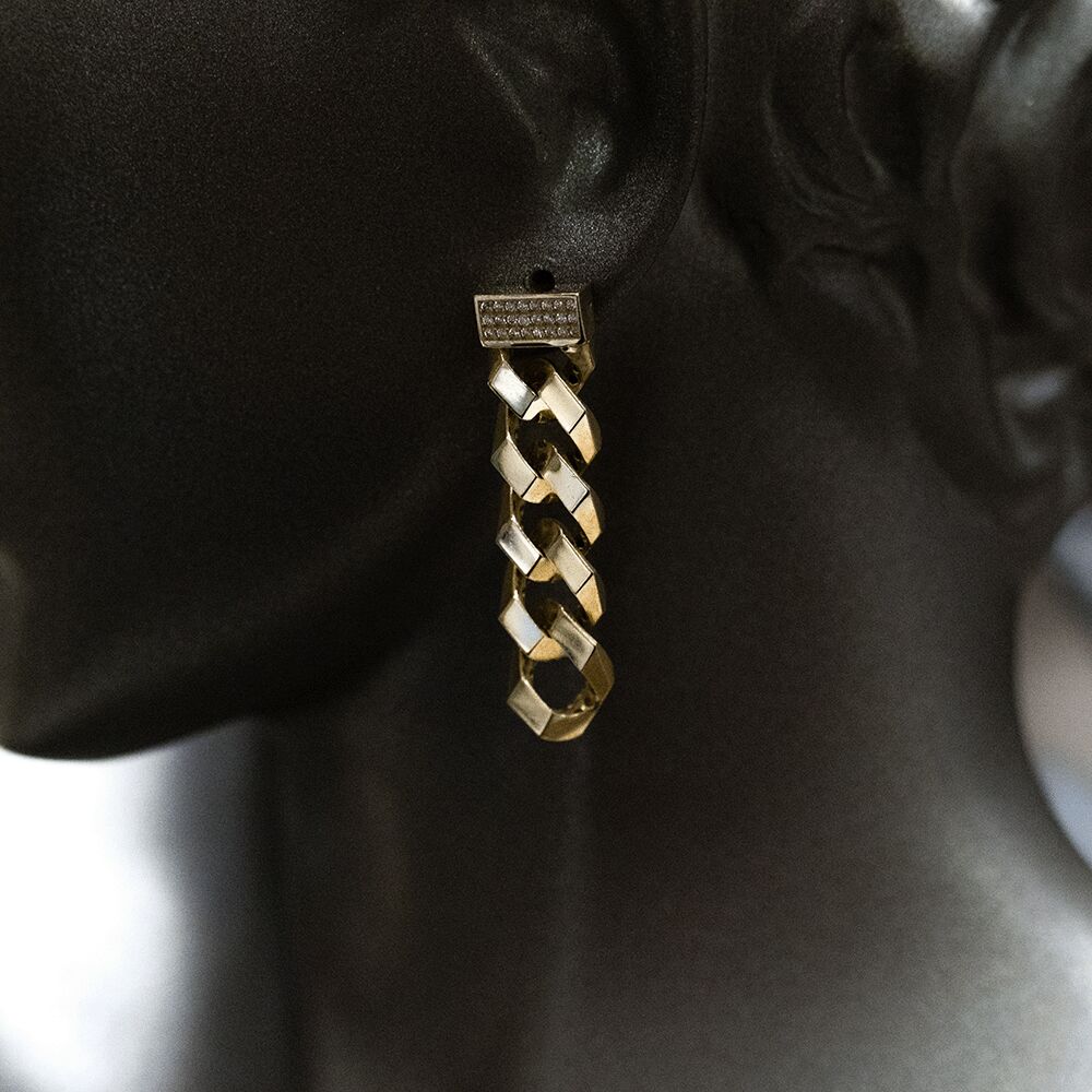 14 Ayar Ay Işığı Altın Küpe