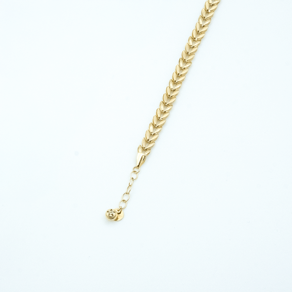 14 Ayar Noktalı Desenli Altın Bileklik