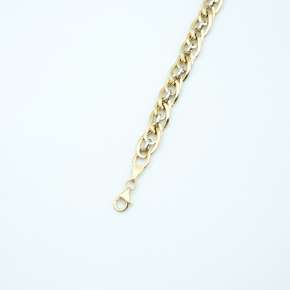 14 Ayar Renkli Zincirli Altın Bileklik