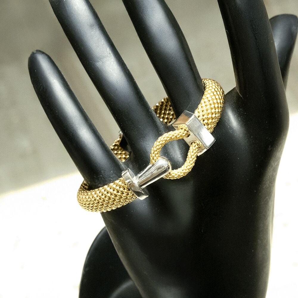 14 Ayar Bağlantılı Dorika Altın Bileklik