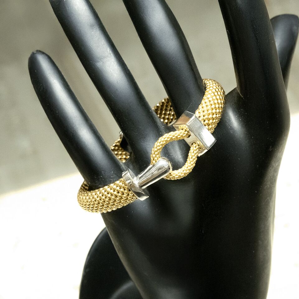 14 Ayar Bağlantılı Dorika Altın Bileklik