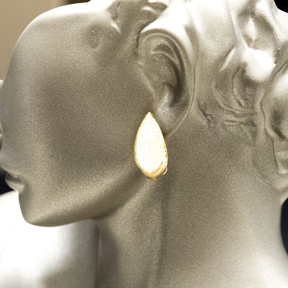 14 Ayar Üzüm Sade Altın Küpe