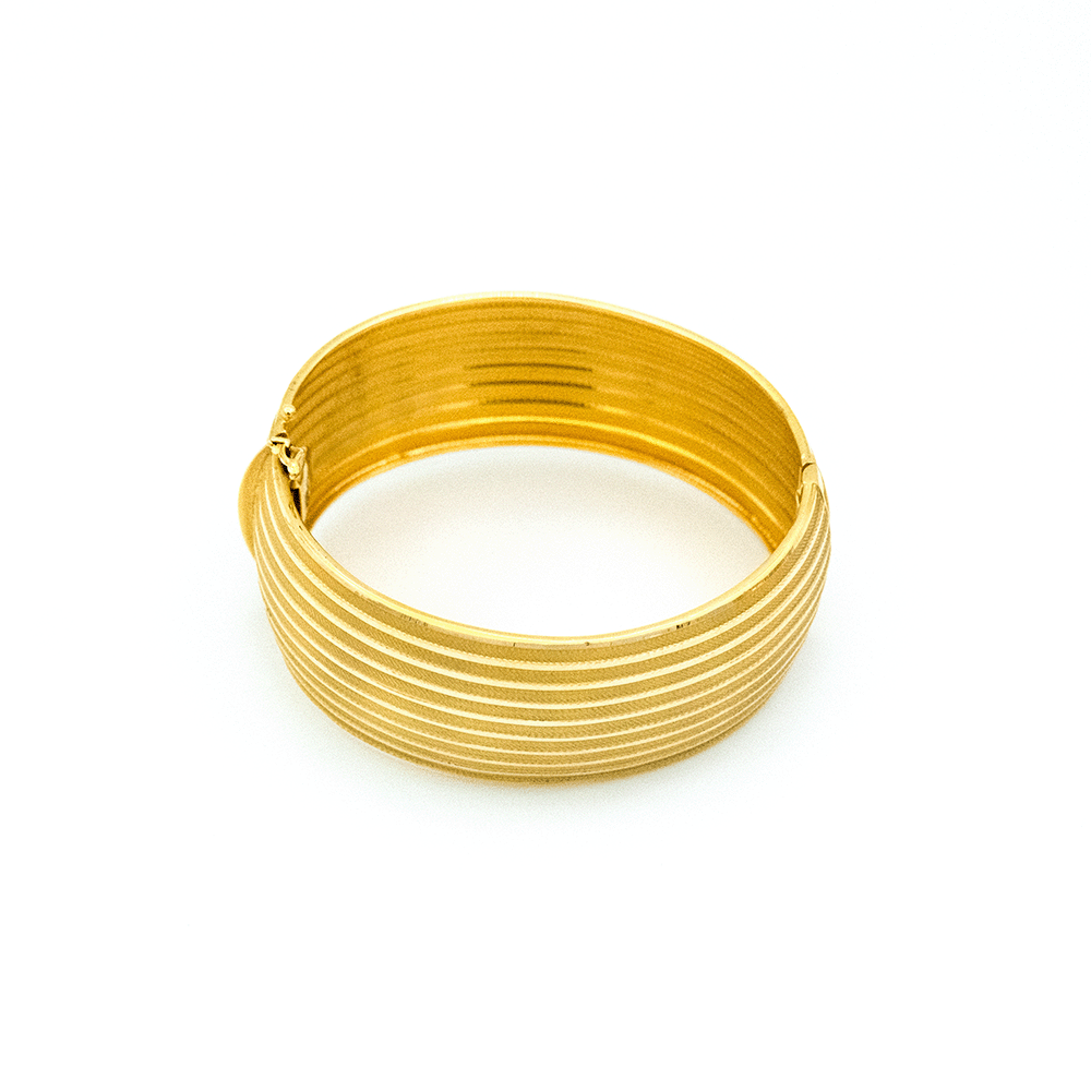 14 Ayar Zümrüt Şıklığı Kelepçe Altın Bileklik