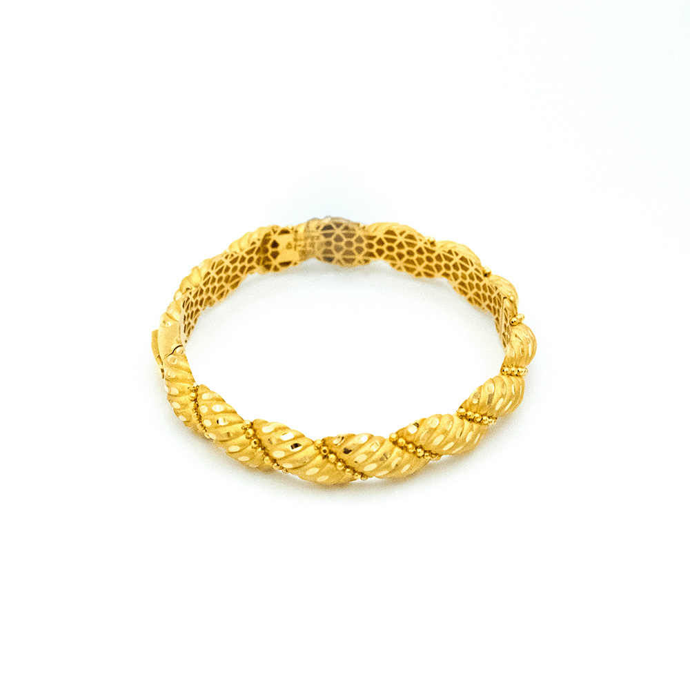 22 Ayar Sarmal Bahar Kelepçe Altın Bileklik