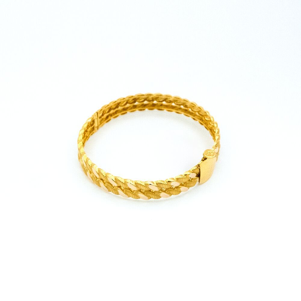 14 Ayar Sarmal Yolu Kelepçe Altın Bileklik