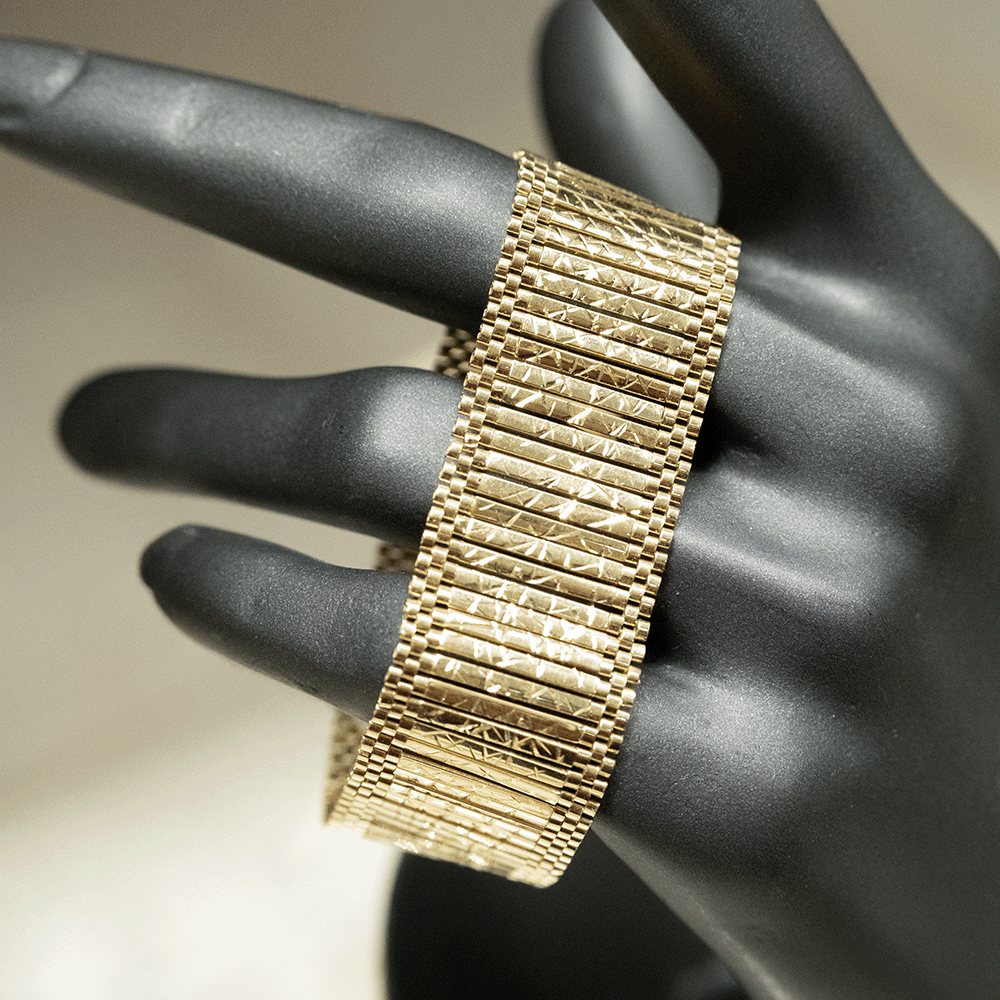 14 Ayar Derin Esinti Altın Bileklik