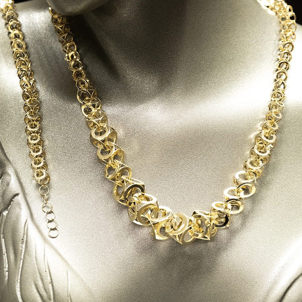 14 Ayar Yakut Sürgü Altın Gerdanlık Seti