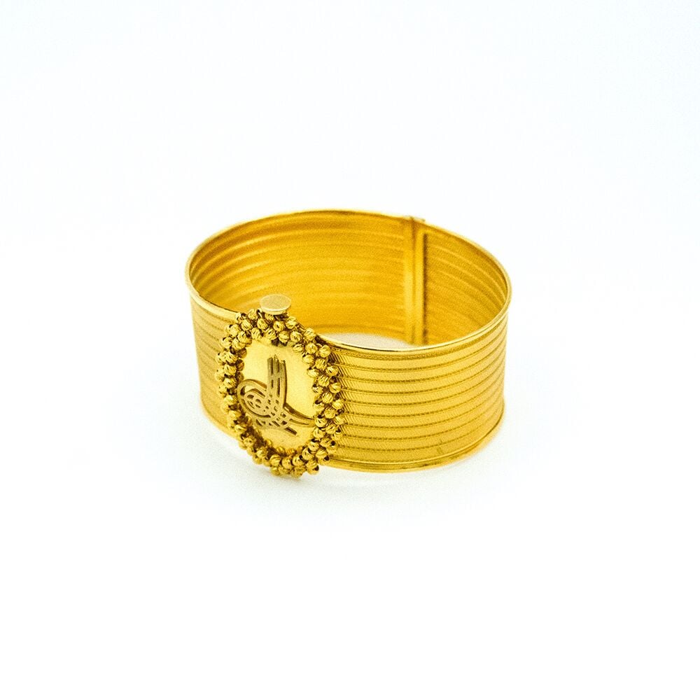 14 Ayar Dorika Dansı Kelepçe Altın Bileklik