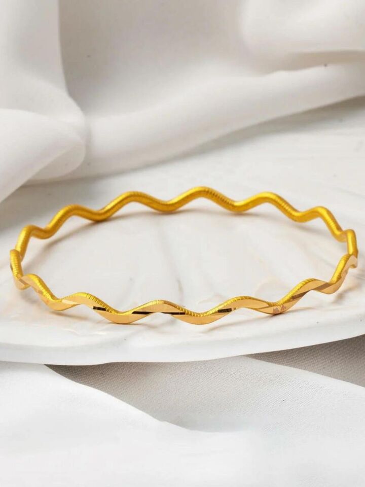 22 Ayar Zikzak Model Altın Bilezik 20 Gr 5.4 ⌀ - Standart Gold Rengi