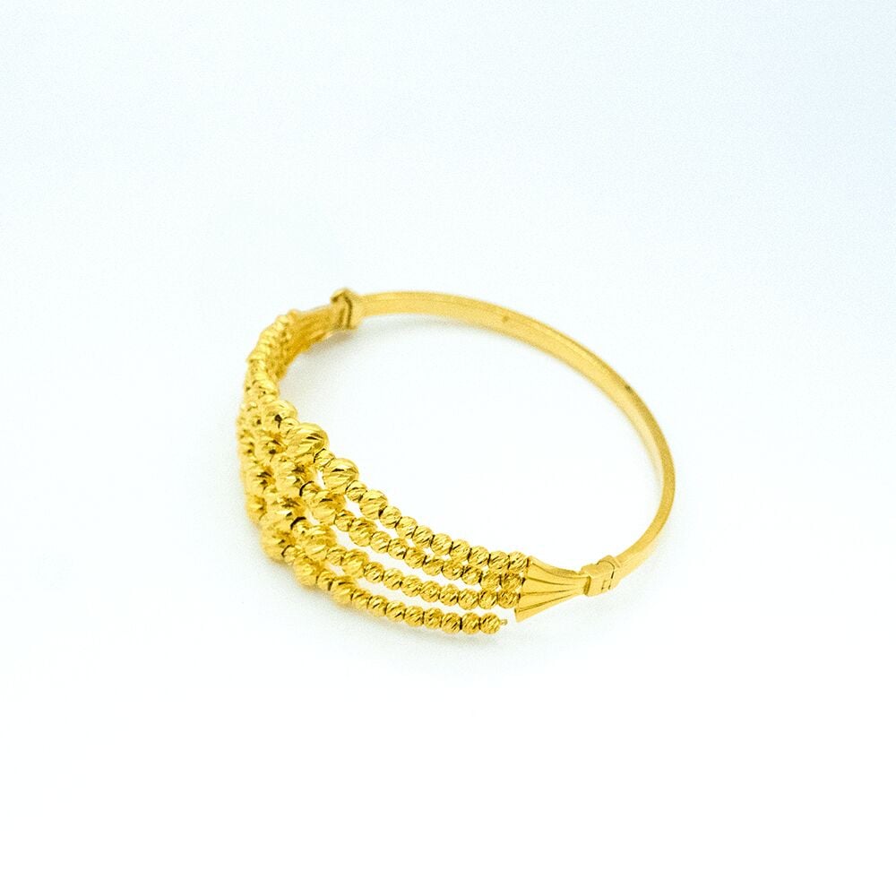 14 Ayar Sonsuz Melodi Kelepçe Altın Bileklik