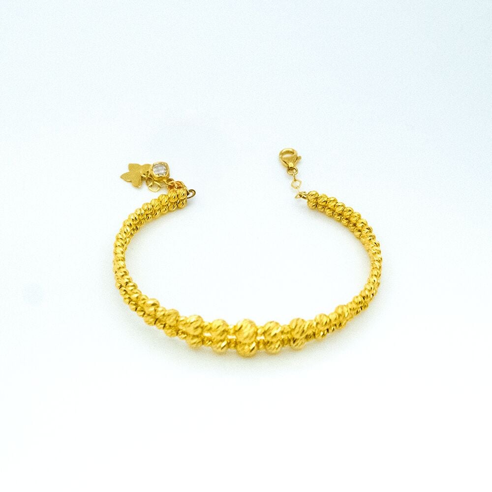 14 Ayar Çift Sıralı Dorika Kelepçe Altın Bileklik