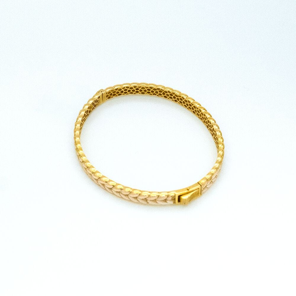 14 Ayar Zeytin Dalı Kelepçe Altın Bileklik