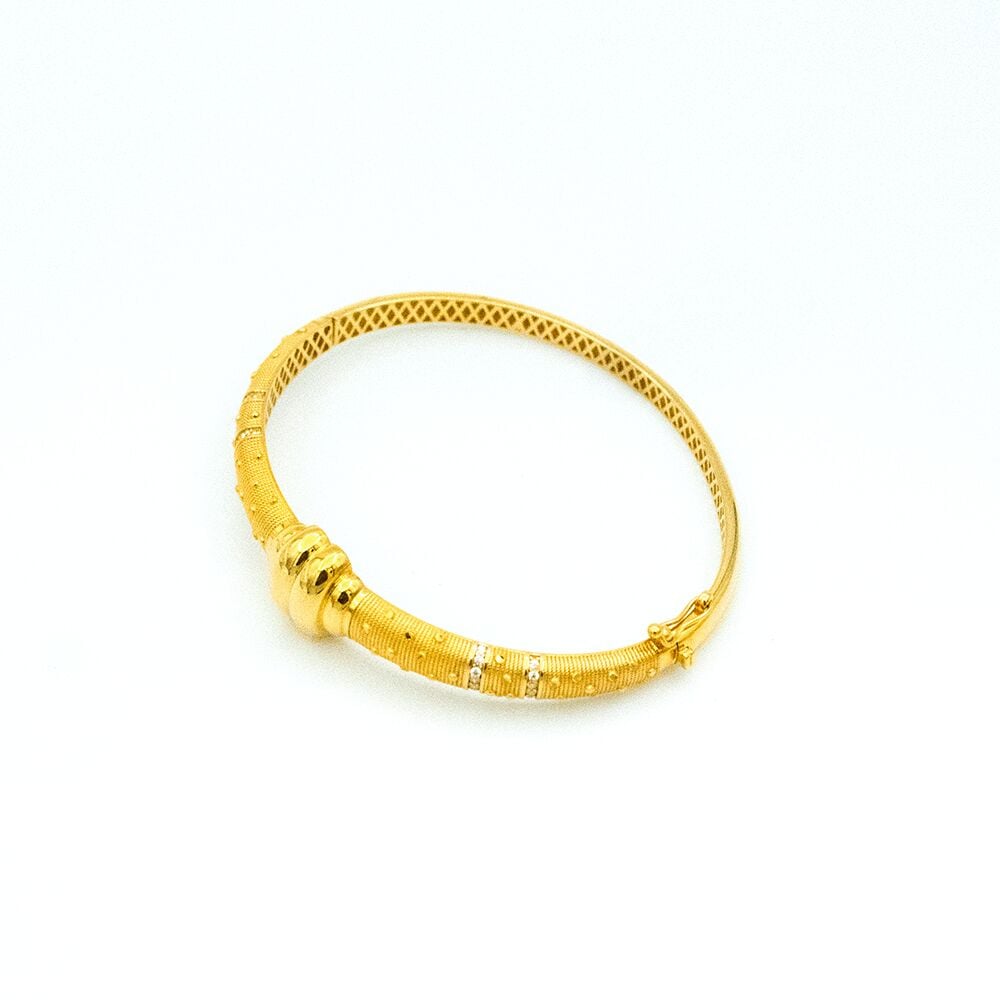 14 Ayar Burgulu Esinti Kelepçe Altın Bileklik