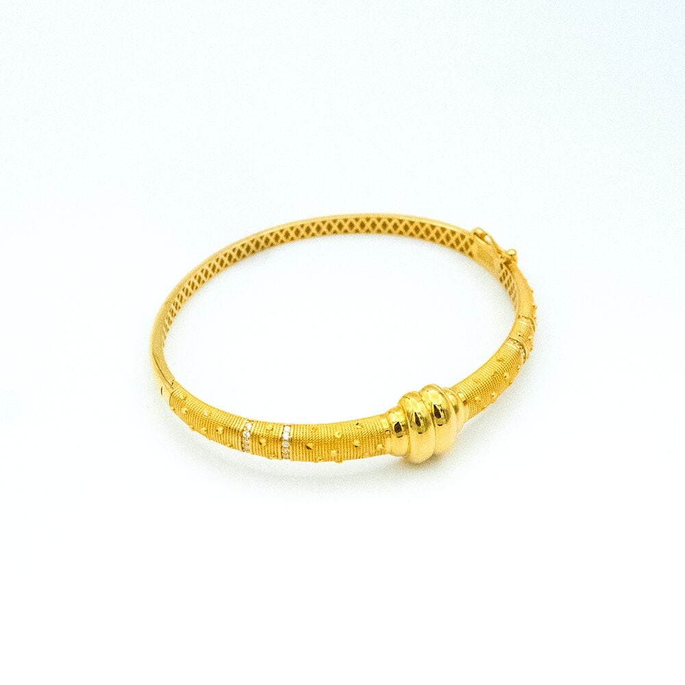 14 Ayar Burgulu Esinti Kelepçe Altın Bileklik