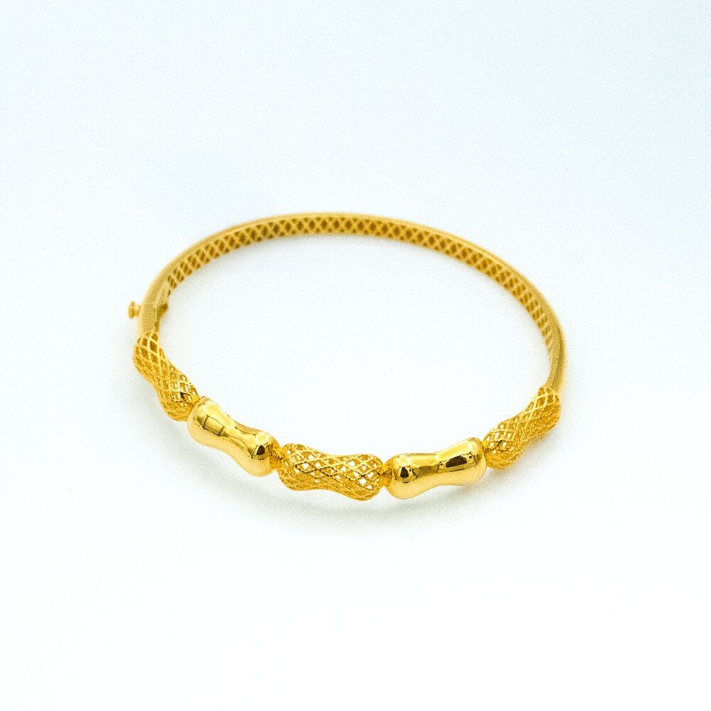 14 Ayar Mavi Ufuk Kelepçe Altın Bileklik