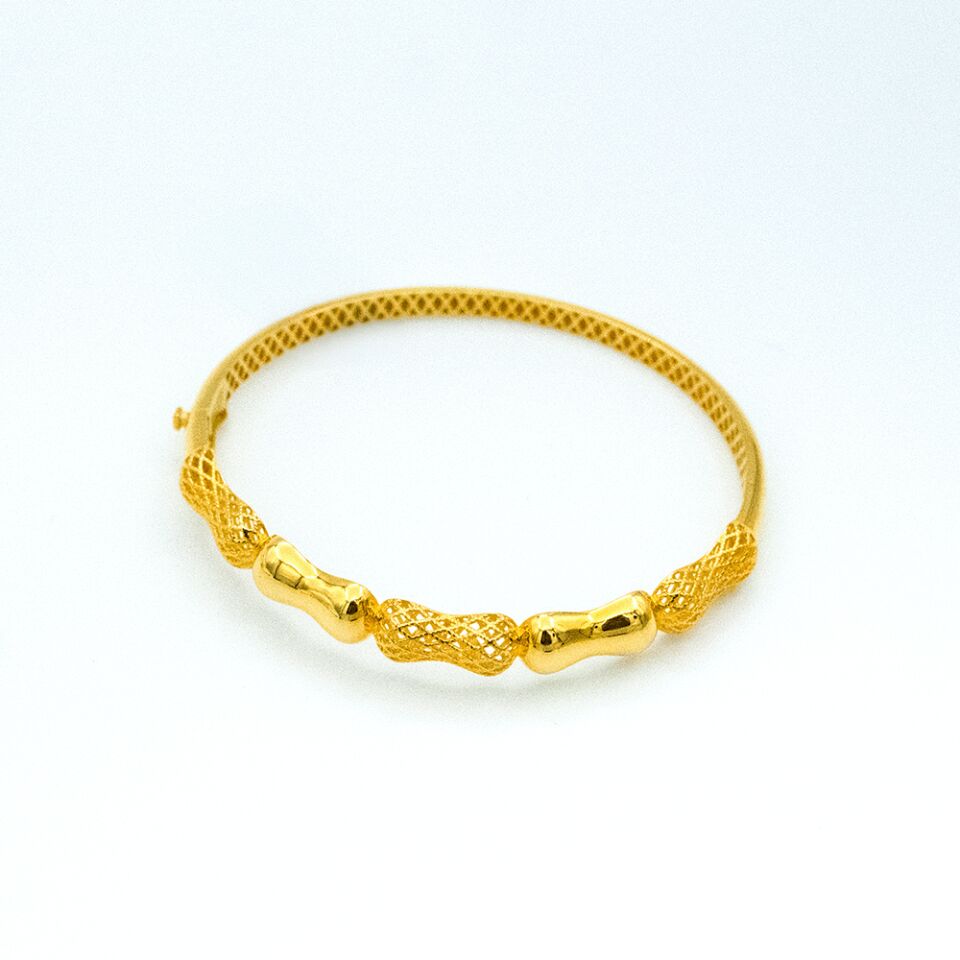 14 Ayar Mavi Ufuk Kelepçe Altın Bileklik