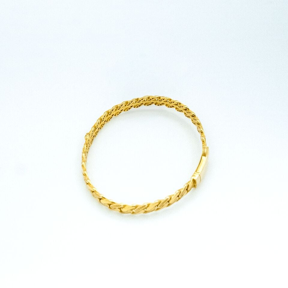 14 Ayar İnce Turna Sarmalı Kelepçe Altın Bileklik