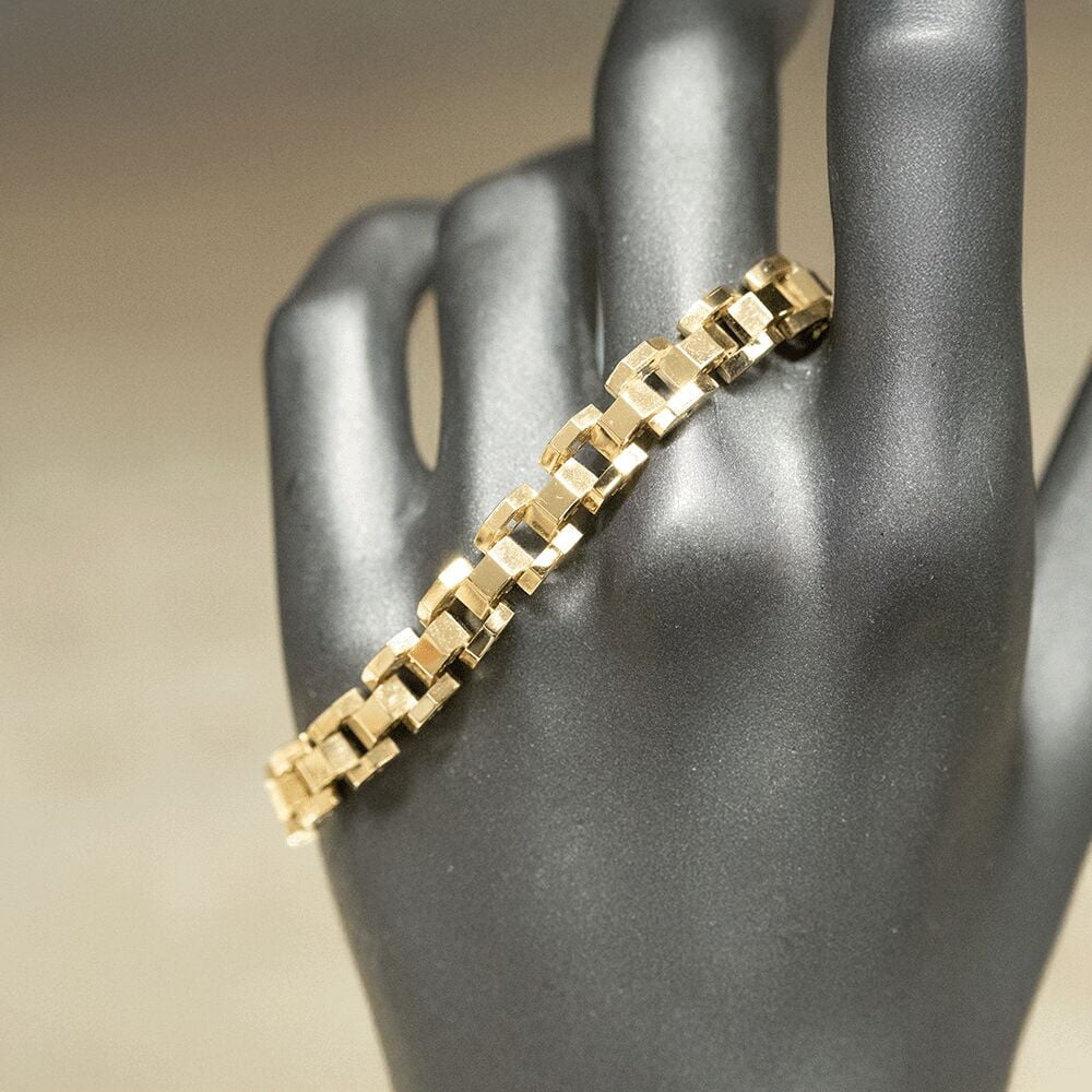 14 Ayar Sırça Düş Altın Bileklik