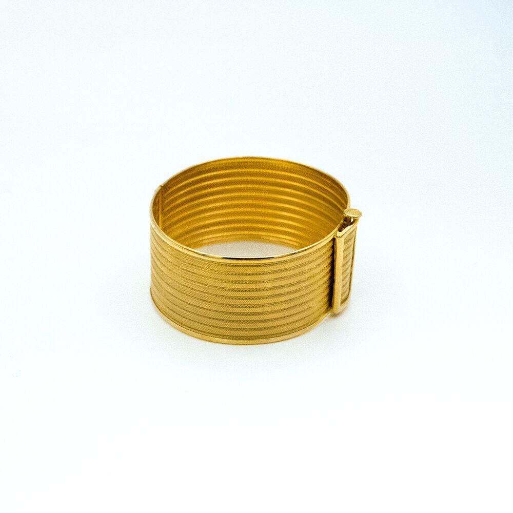 14 Ayar Sıralı Melodi Kelepçe Altın Bileklik